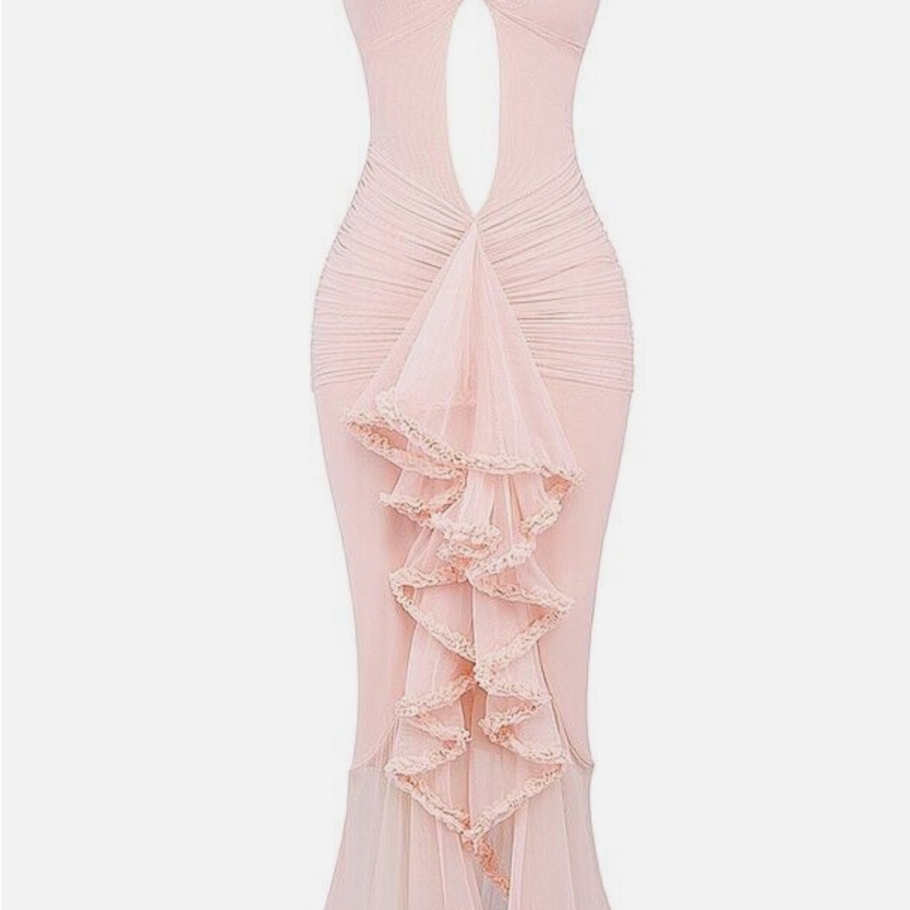 Elegant Pink Evening Gown